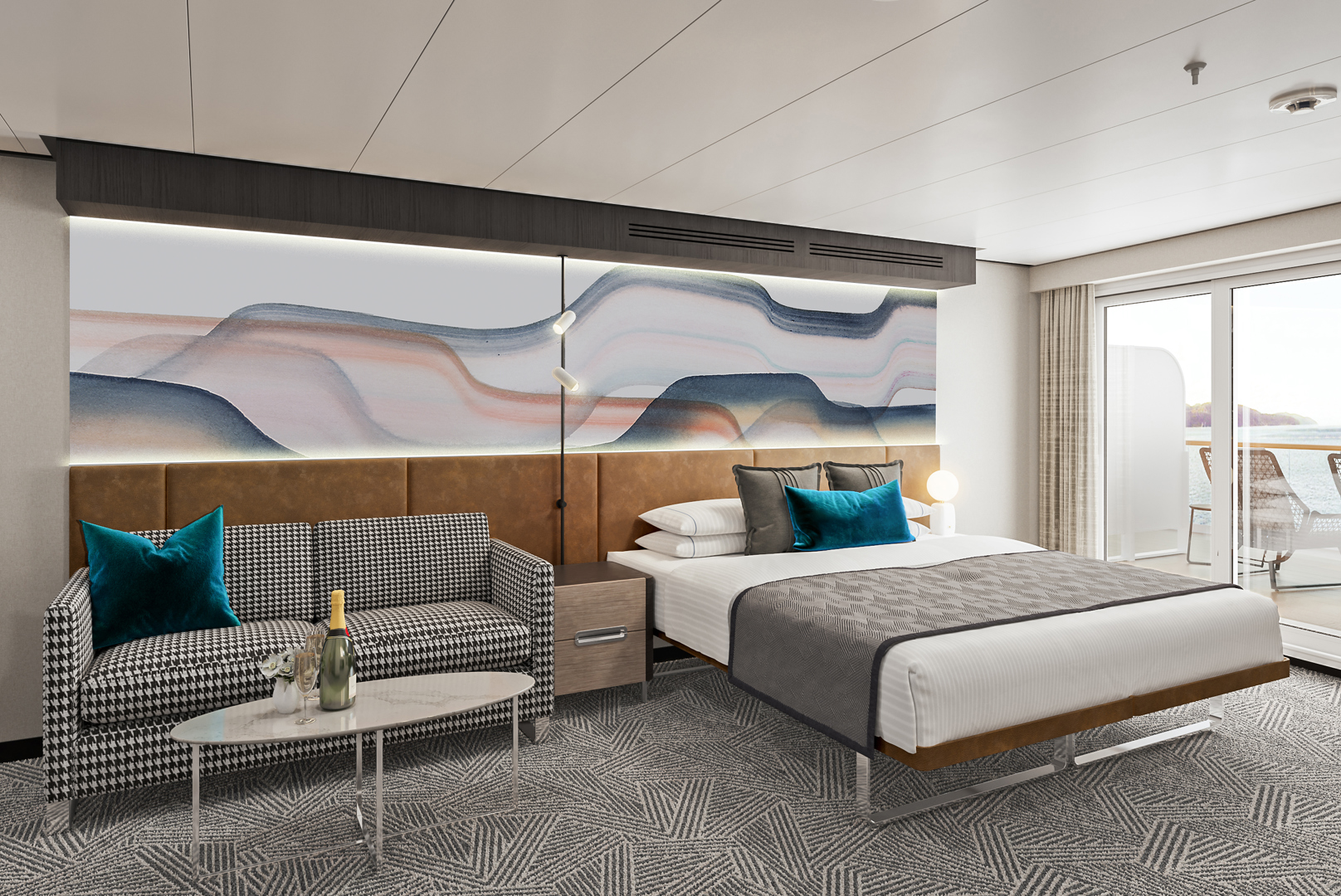 Forward-Facing Club Balcony Suite with Large Balcony