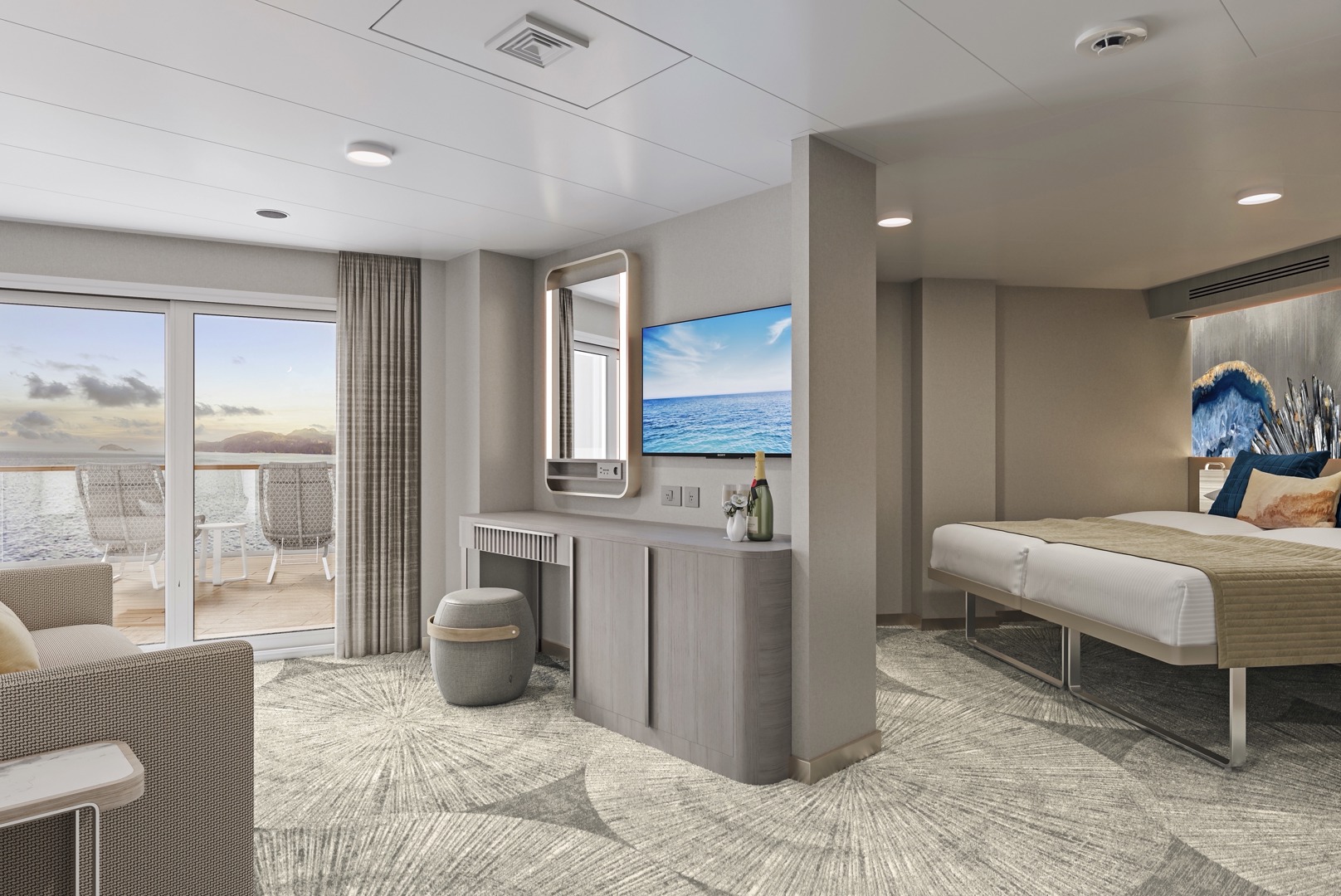 Aft-Facing Suite with Large Balcony