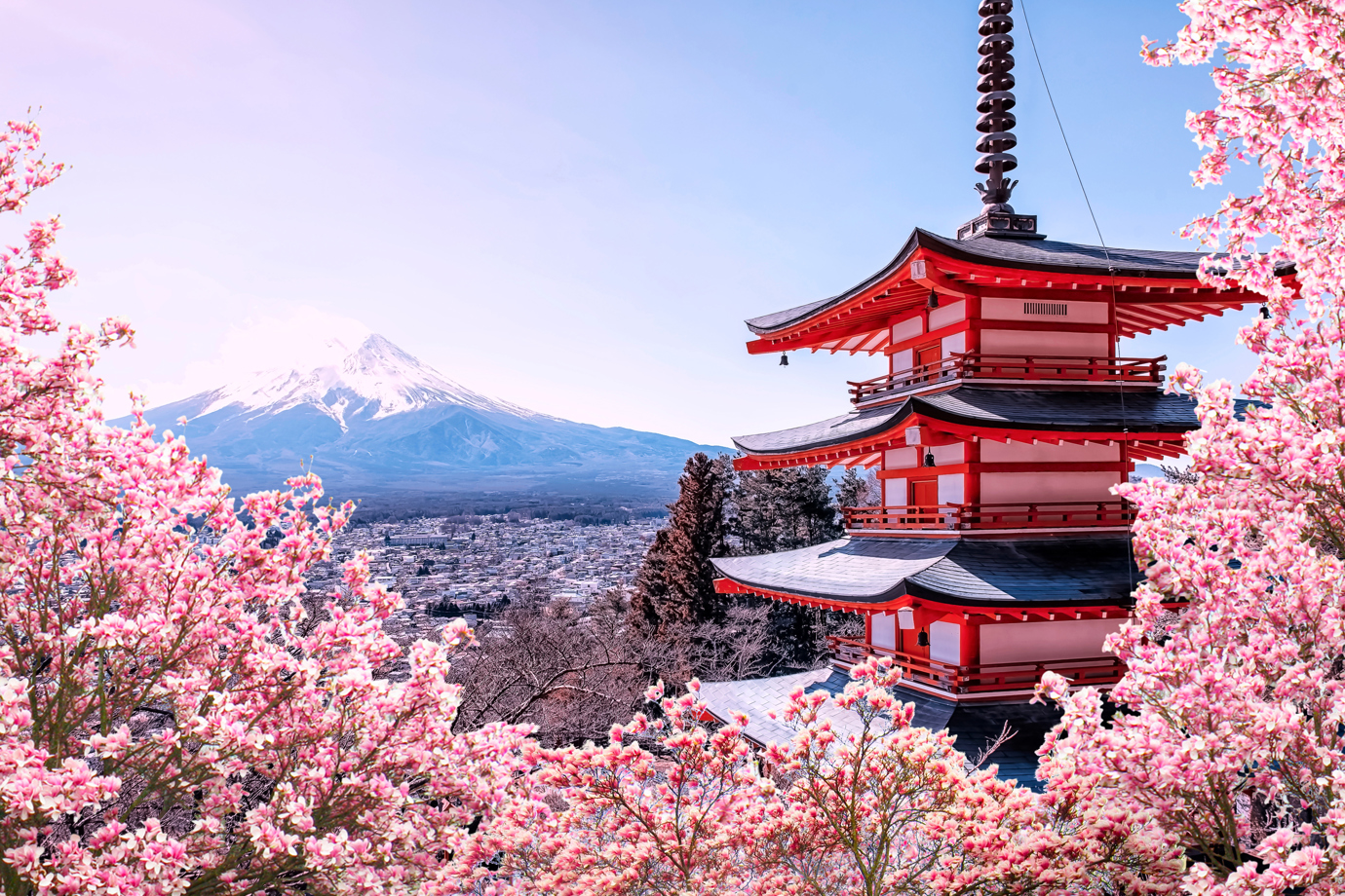 Chureito Pagoda and Mount Fuji