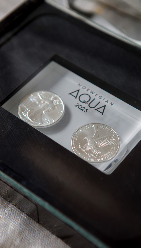 Norwegian Aqua Float Out Ceremonial Coins