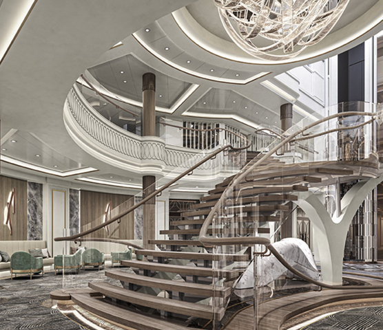 The Atrium onboard Seven Seas Grandeur