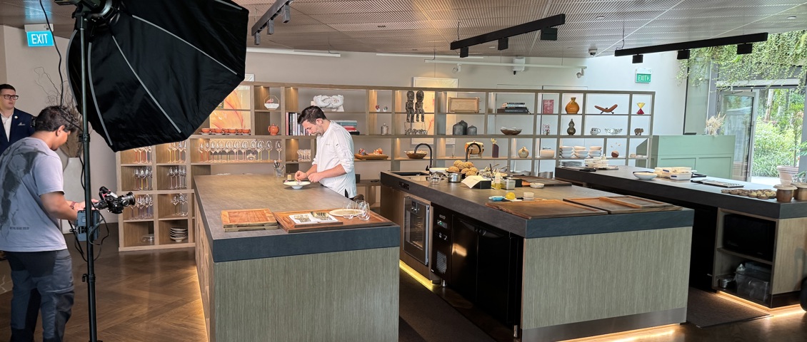 Filming at Marguerite Restaurant with Chef Michael Wilson