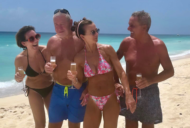 Friends on a beach