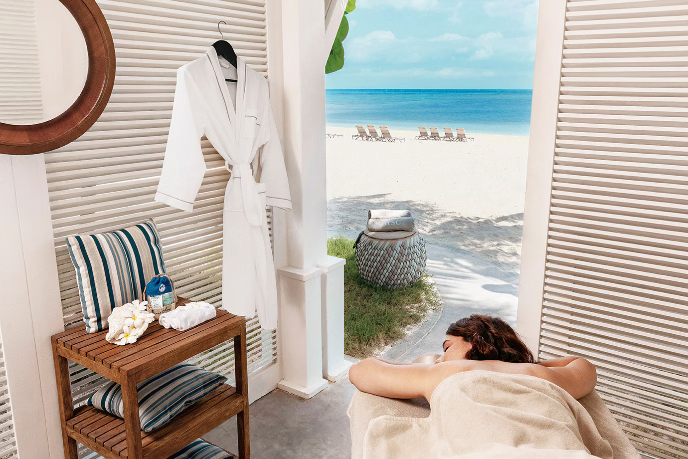 Relaxing spa by the beach