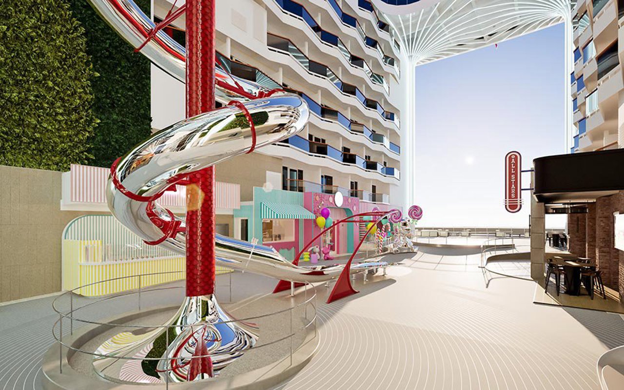 Msc World Asia Outdoor Promenade Render ©Msc Cruises