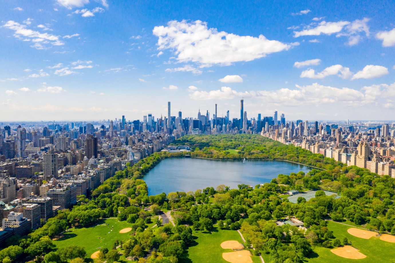 Aerial shot of Central Park