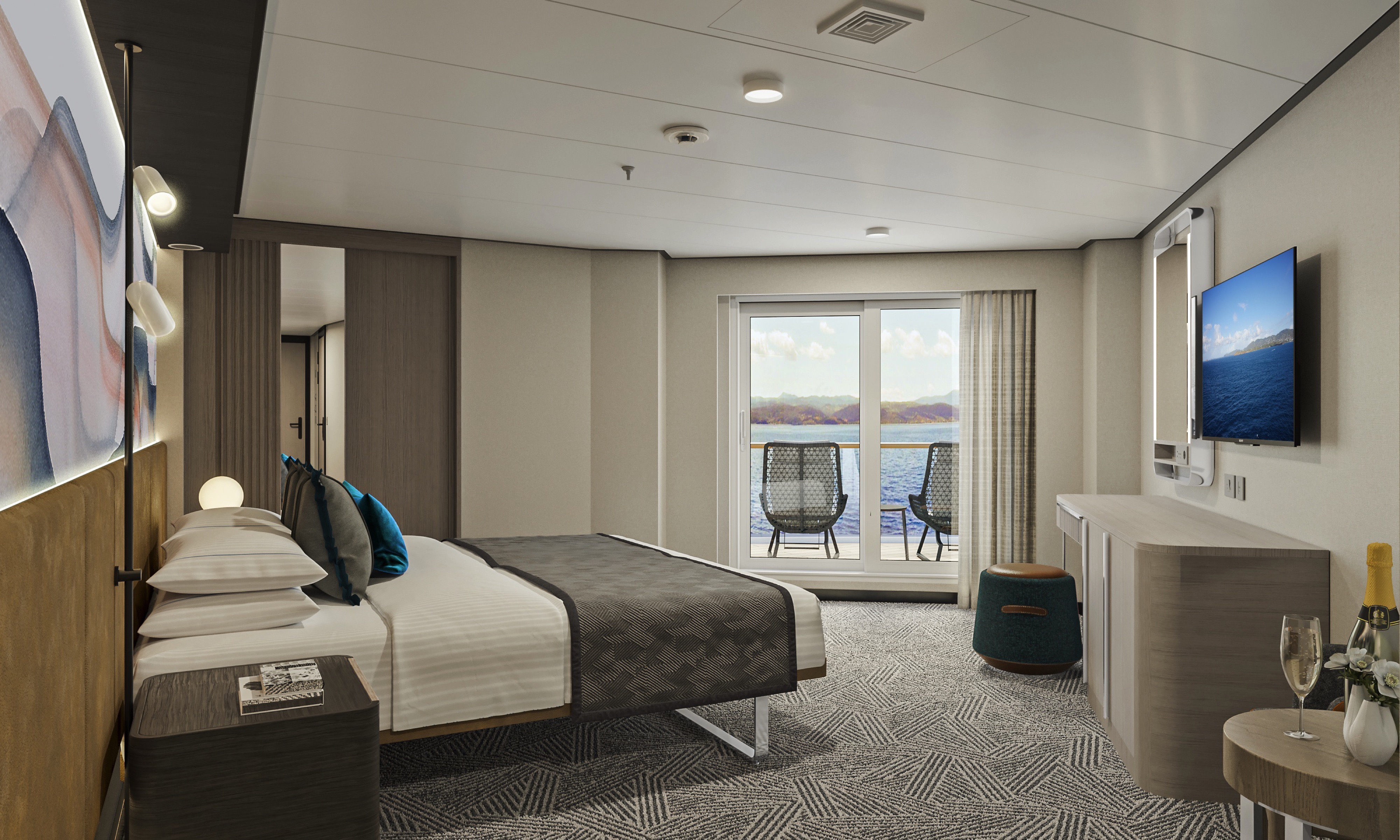 Aft-Facing Suite with Large Balcony