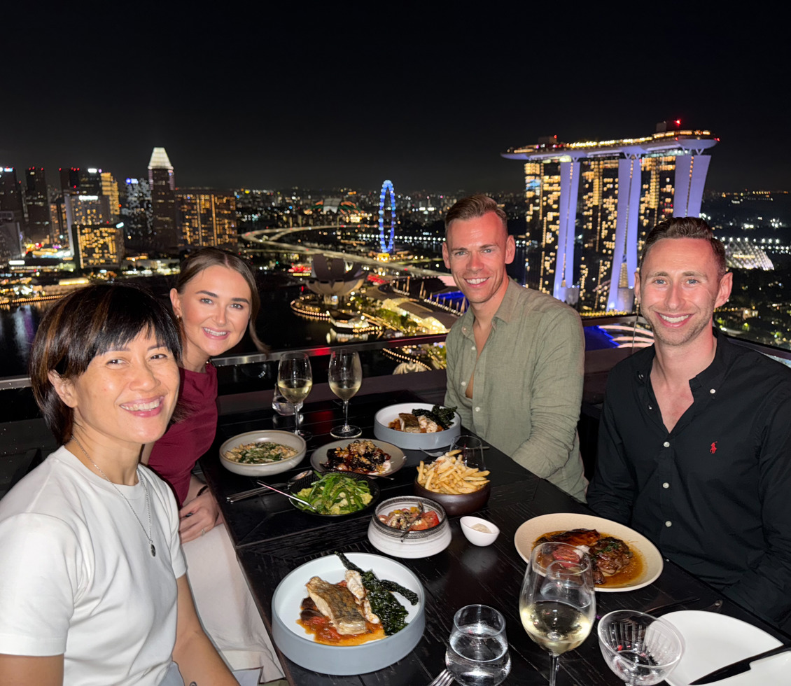 Josephine, Lucy, Sam & Dan at Level 33 Singapore 