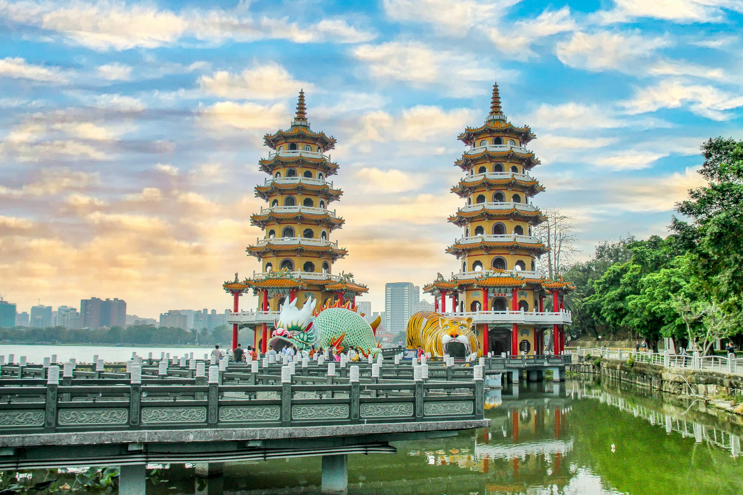 Dragon And Tiger Pagodas Kaohsiung Taiwan