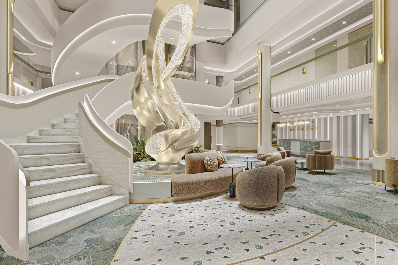 The Grand Staircase onboard Sonata