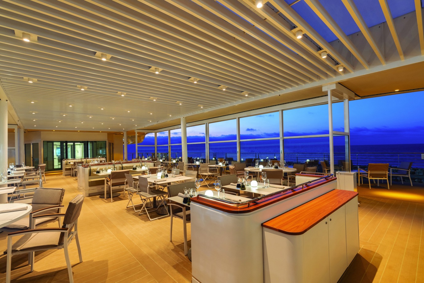 Dining onboard Silver Origin