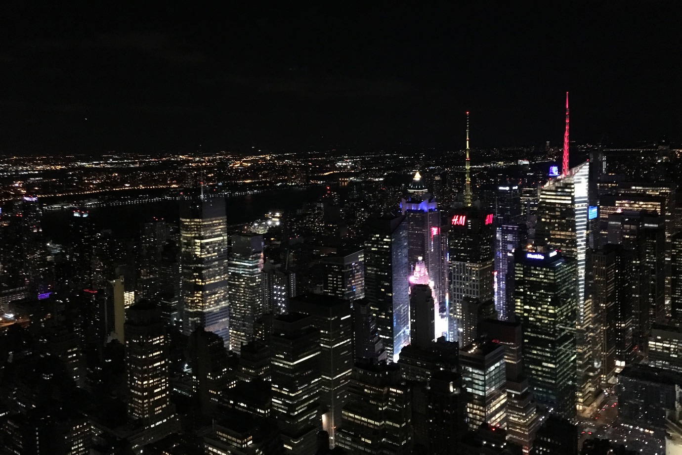 New York City skyline and lights