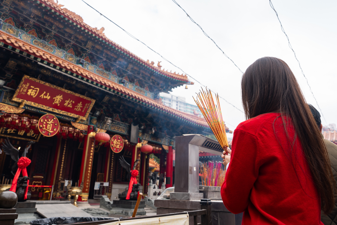 Incense Lighting at the Wong Tai Sin Temple