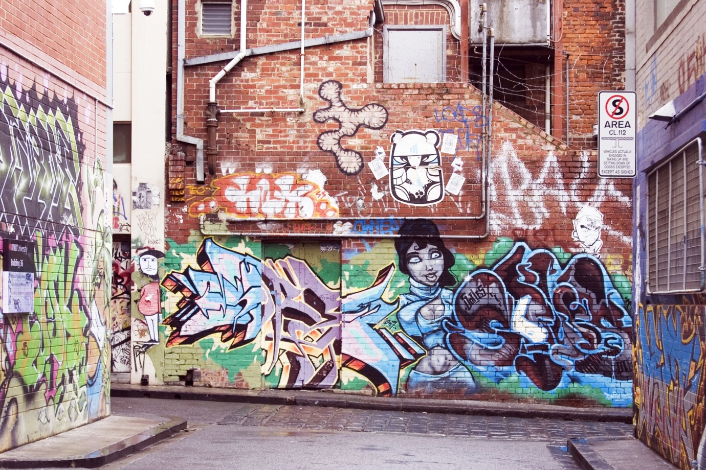 Street art in a Melbourne laneway