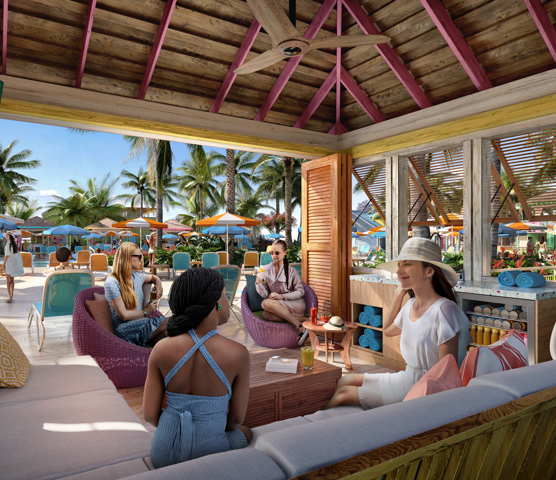 Premium Pool Cabana Interior