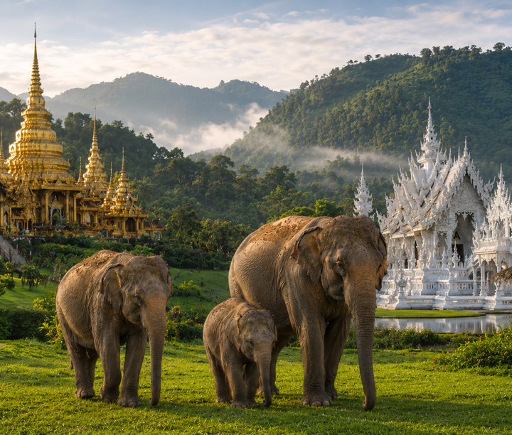 6* Elephant Trails, Sacred Temples & Golden Sands of Thailand, Malaysia & Singapore