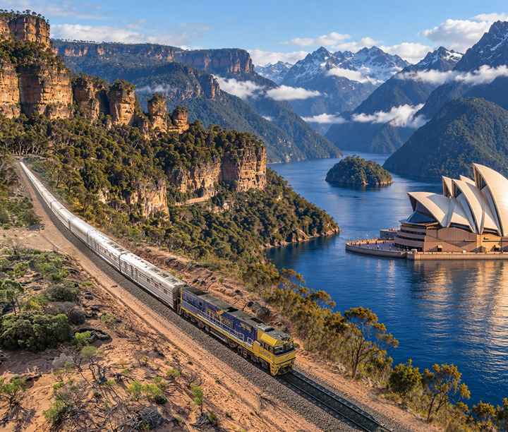 Legendary Indian Pacific Rail: Australia’s Iconic Landscapes to New Zealand’s Spectacular Sounds