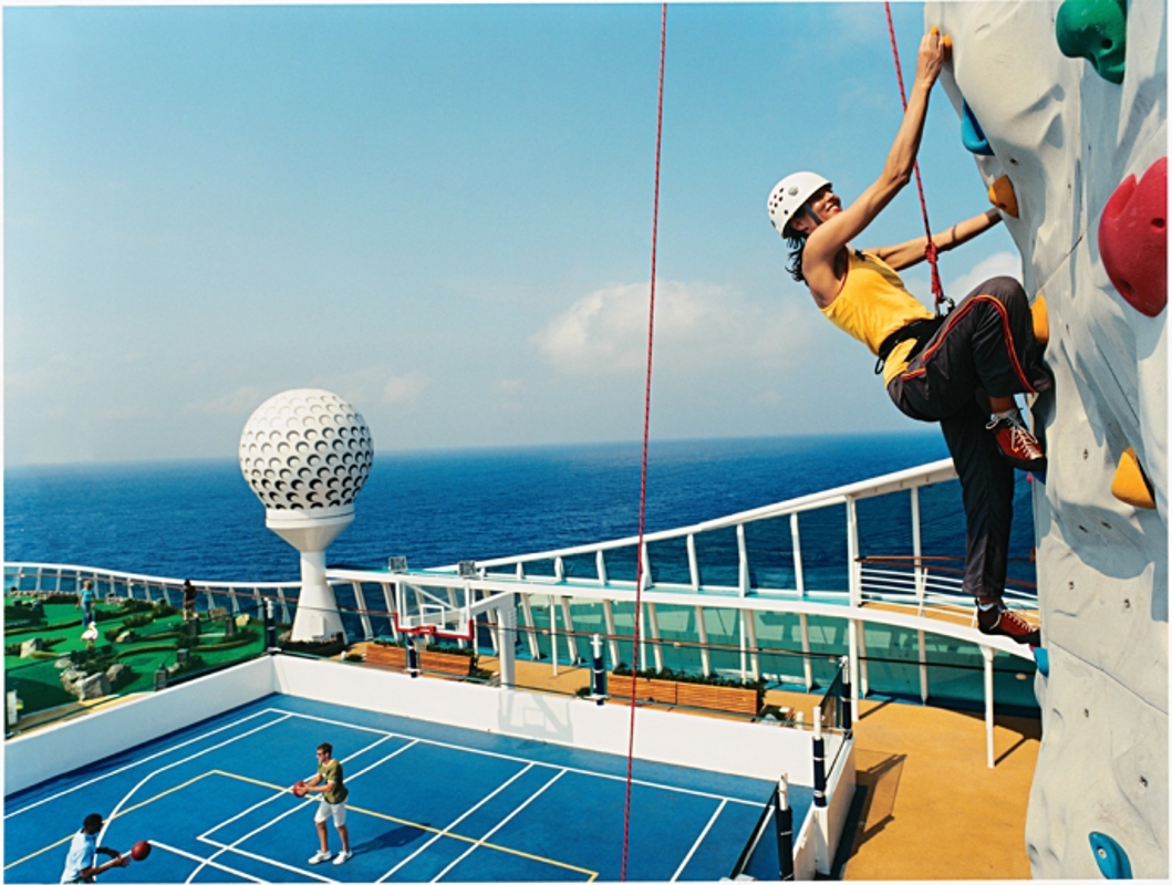 Royal Caribbean International Independence of the Seas rock climbing wall.jpg