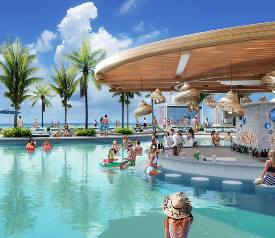 Great Stirrup Cay Swim-up Bar