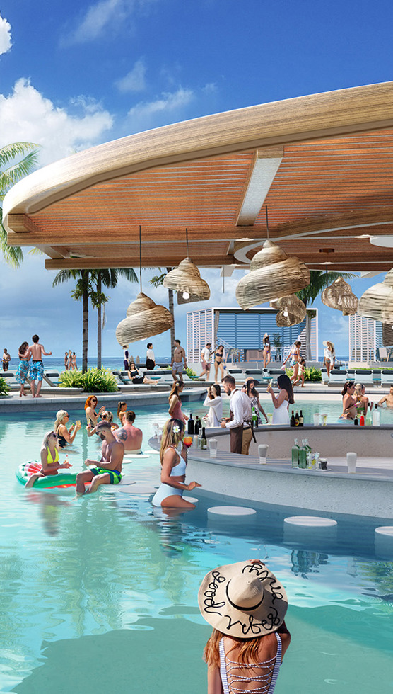 Great Stirrup Cay Swim-up Bar