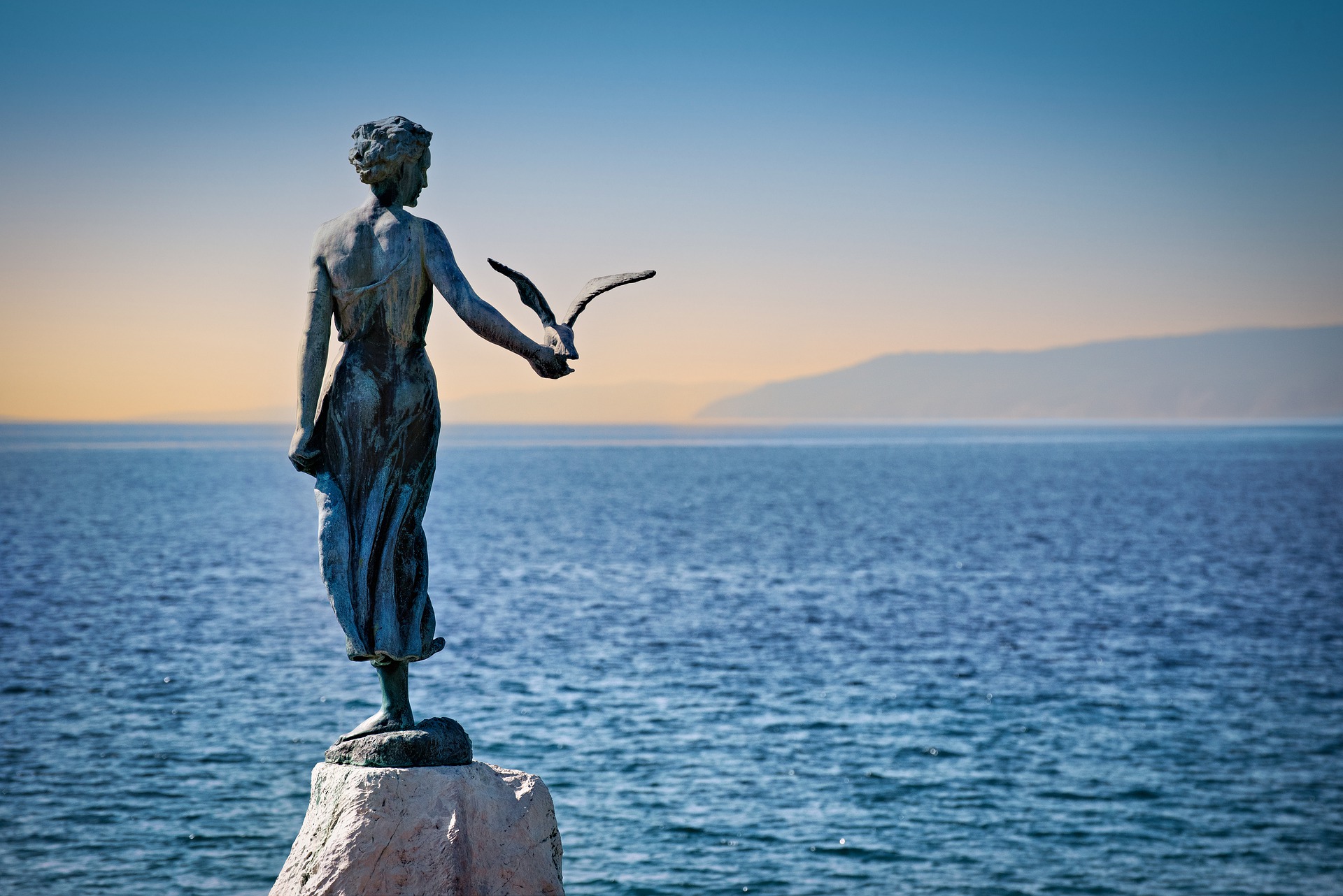 Maiden With Seagull Opatija 