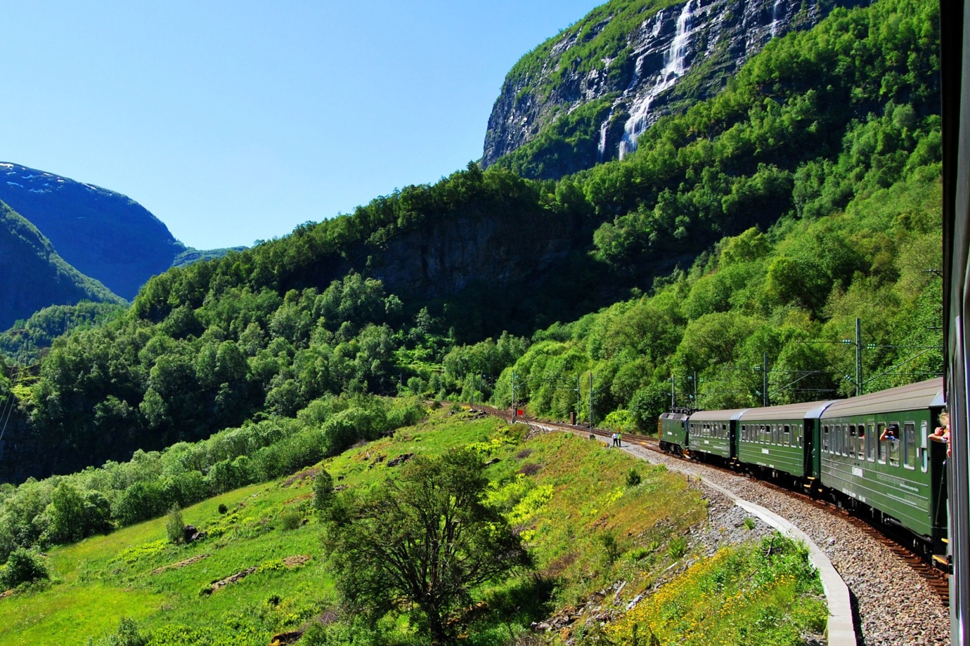 Flåm Railway, Norway. View from the train