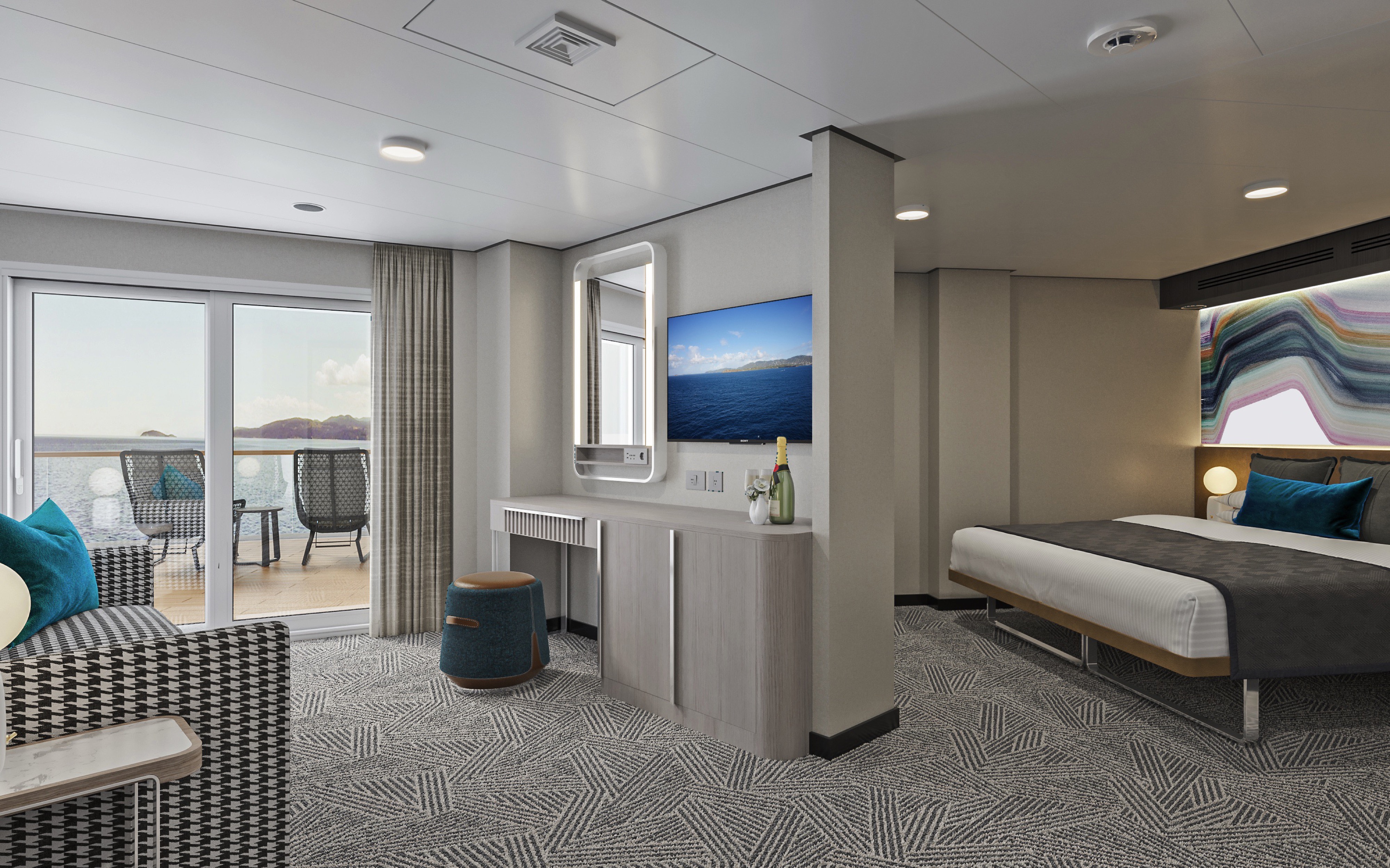 Aft-Facing Suite with Large Balcony