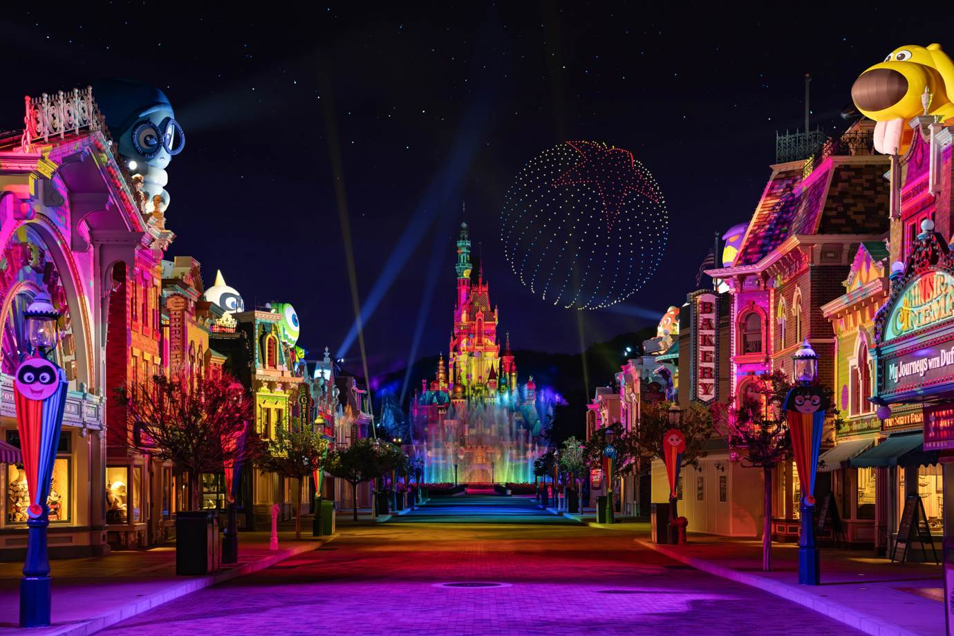 Hong Kong Disneyland at Night