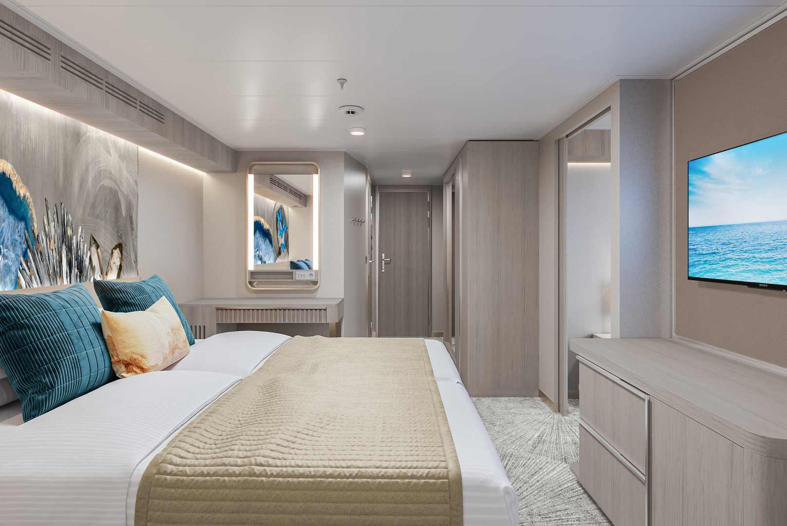 Forward-Facing Suite with Master Bedroom & Large Balcony