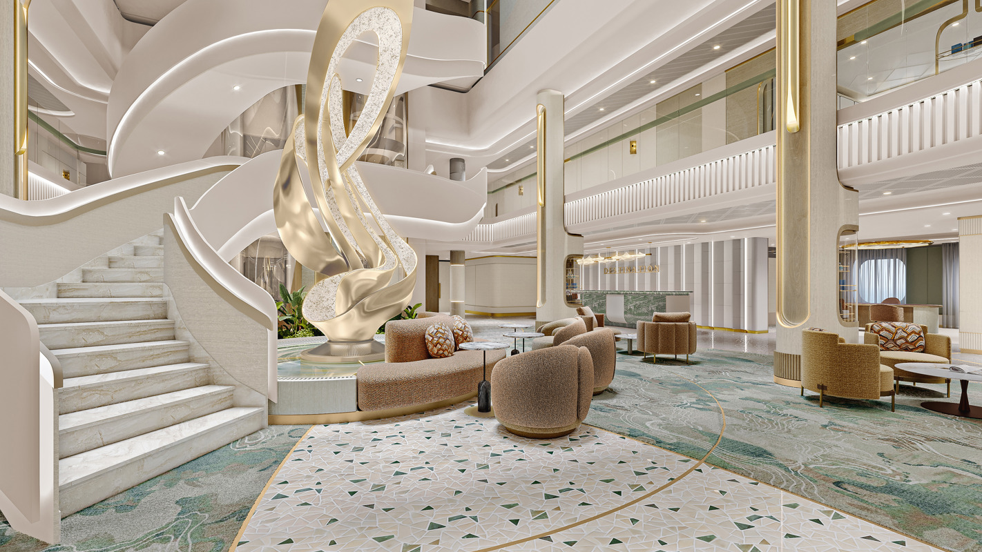 Oceania Cruises Oceania Sonata Atrium Rendering